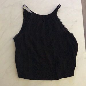 H&M boho halter tank - black - size 0